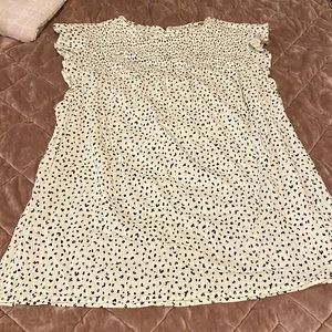 Neutral Cheetah Blouse Tank w/ Feminine Details